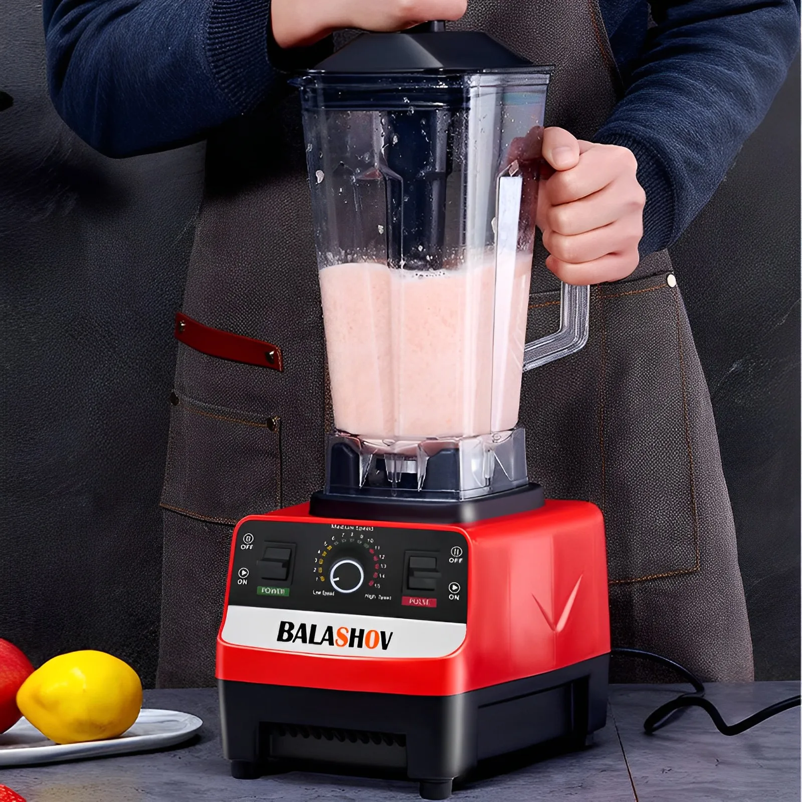 2000W Stationary Blender Heavy Duty Commercial Mixer Ice Smoothies Appliances for Kitchen Professional High Power Food Processor