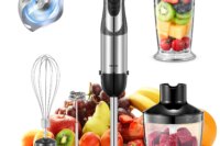 Hand Blender 1000W, Reemix 5-in-1 Electric Stick Blender, Copper Motor Stainless Steel Blade Stick Blender Mixer with Turbo Mode