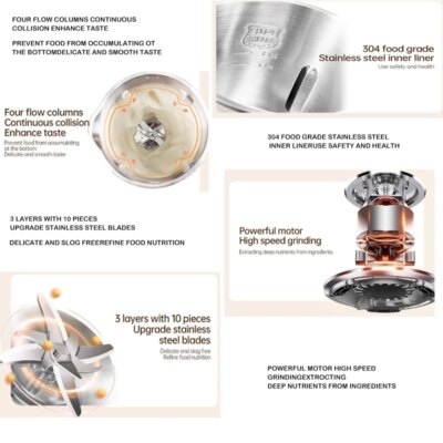 220V/110V  Multifunctional Electric Soybean Milk Machine Food Blender Automatic Fruit Juice Maker Water Boiling Kettl Soy - Image 3
