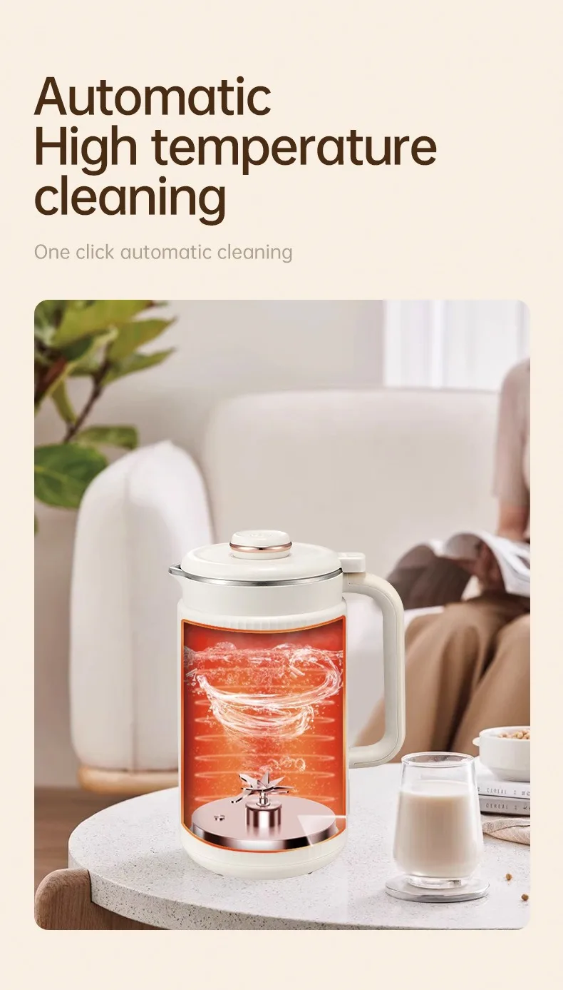 220V/110V  Multifunctional Electric Soybean Milk Machine Food Blender Automatic Fruit Juice Maker Water Boiling Kettl Soy