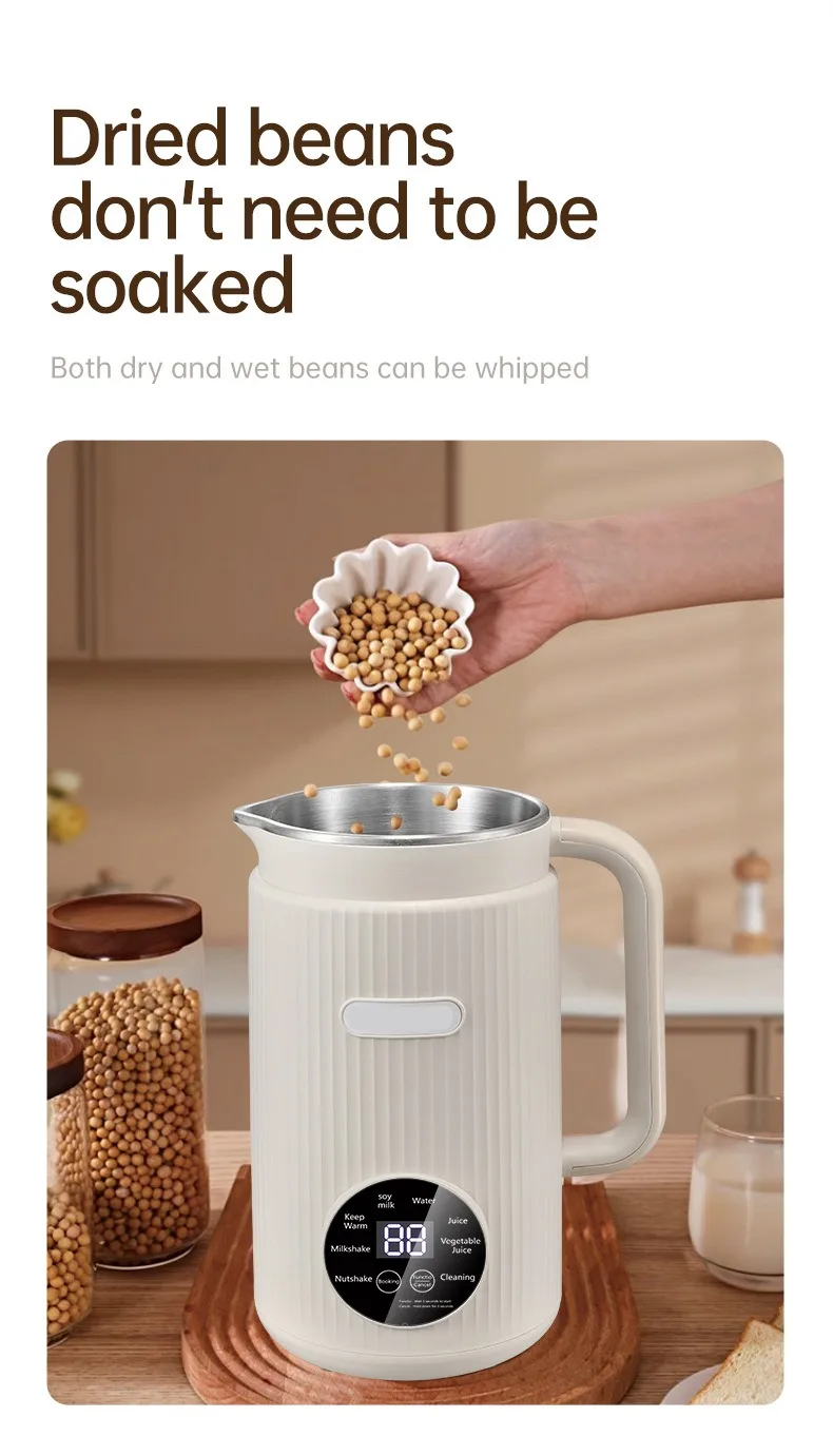220V/110V  Multifunctional Electric Soybean Milk Machine Food Blender Automatic Fruit Juice Maker Water Boiling Kettl Soy