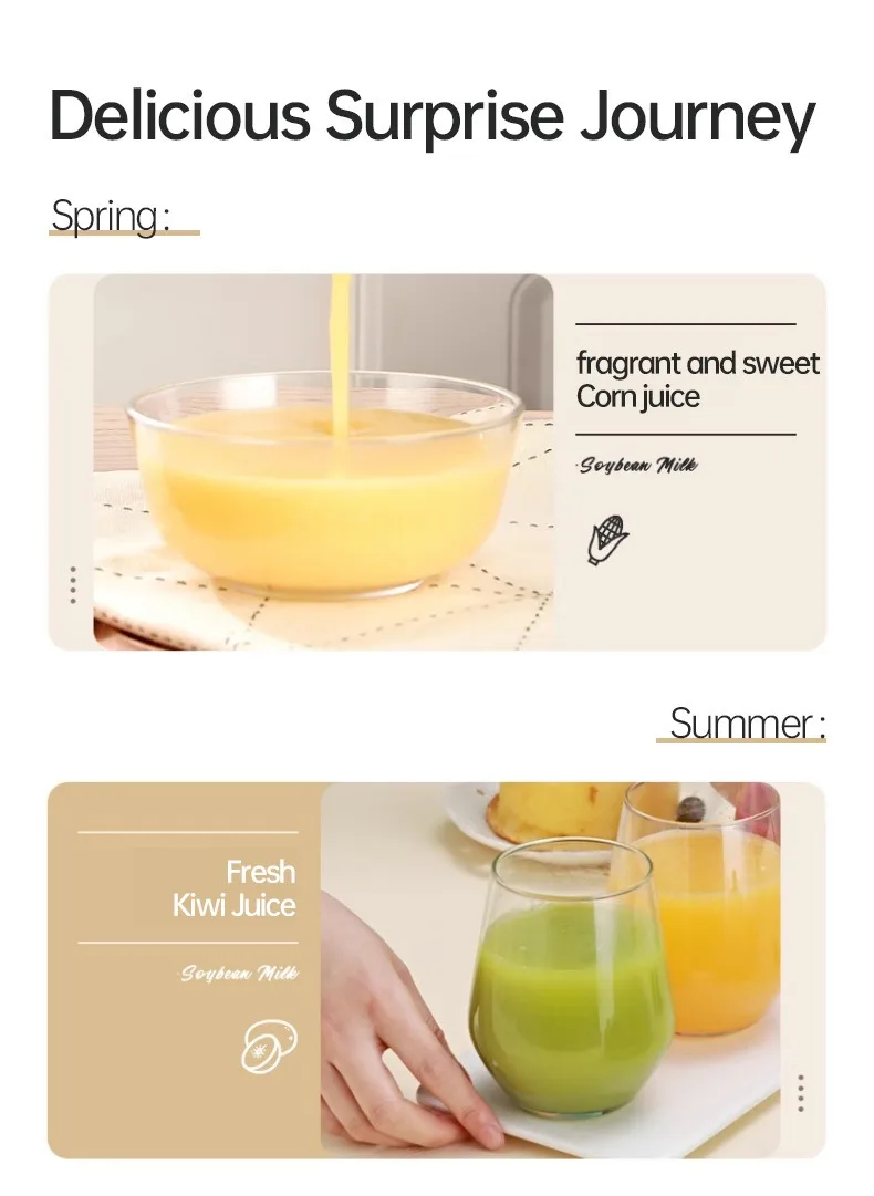 220V/110V  Multifunctional Electric Soybean Milk Machine Food Blender Automatic Fruit Juice Maker Water Boiling Kettl Soy