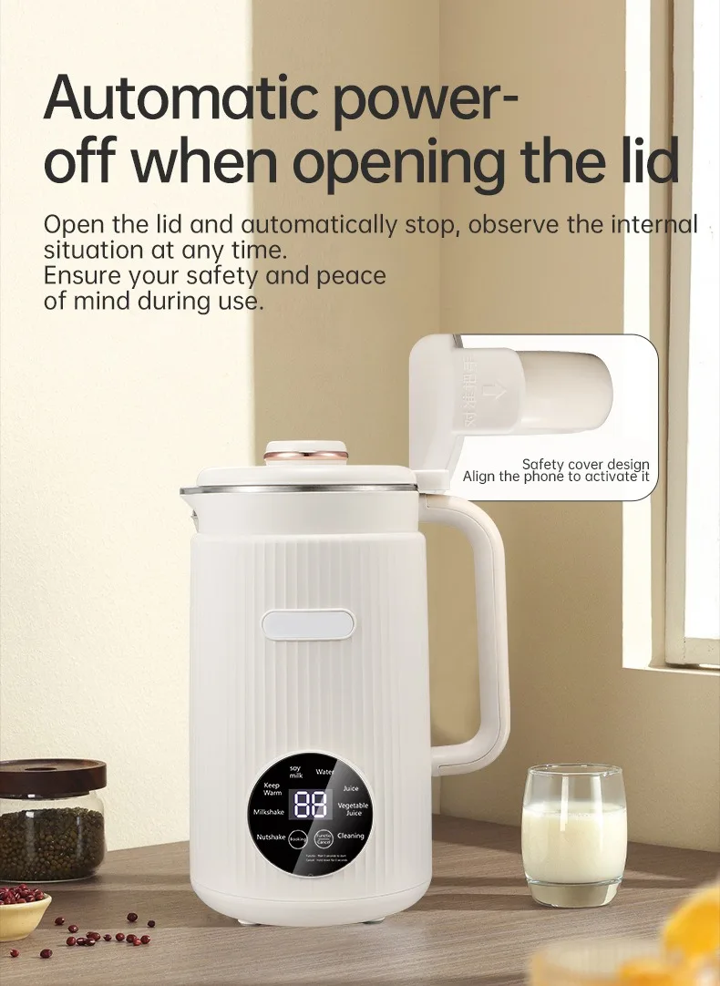 220V/110V  Multifunctional Electric Soybean Milk Machine Food Blender Automatic Fruit Juice Maker Water Boiling Kettl Soy