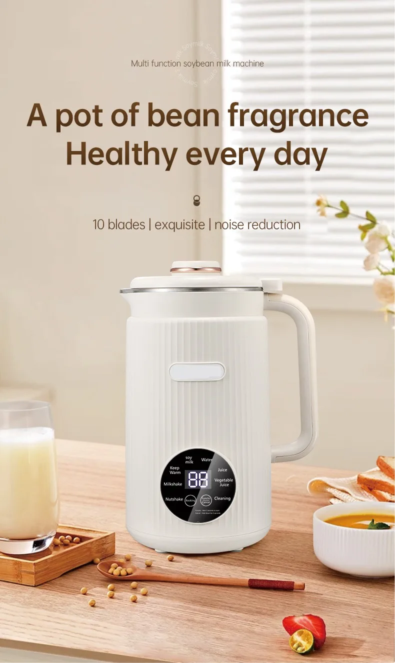 220V/110V  Multifunctional Electric Soybean Milk Machine Food Blender Automatic Fruit Juice Maker Water Boiling Kettl Soy