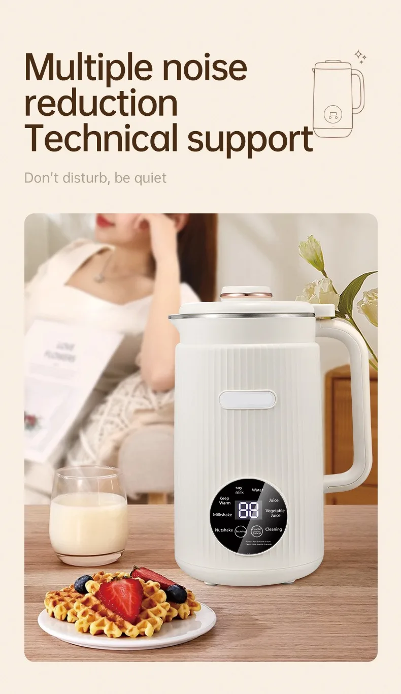 220V/110V  Multifunctional Electric Soybean Milk Machine Food Blender Automatic Fruit Juice Maker Water Boiling Kettl Soy