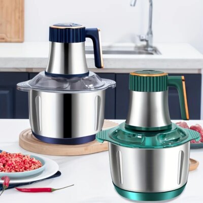 Electric Meat Grinders 5L Food Crusher Stainless Steel Multifunctional Vegetable Slicer Processor Chopper Kitchen Blenders