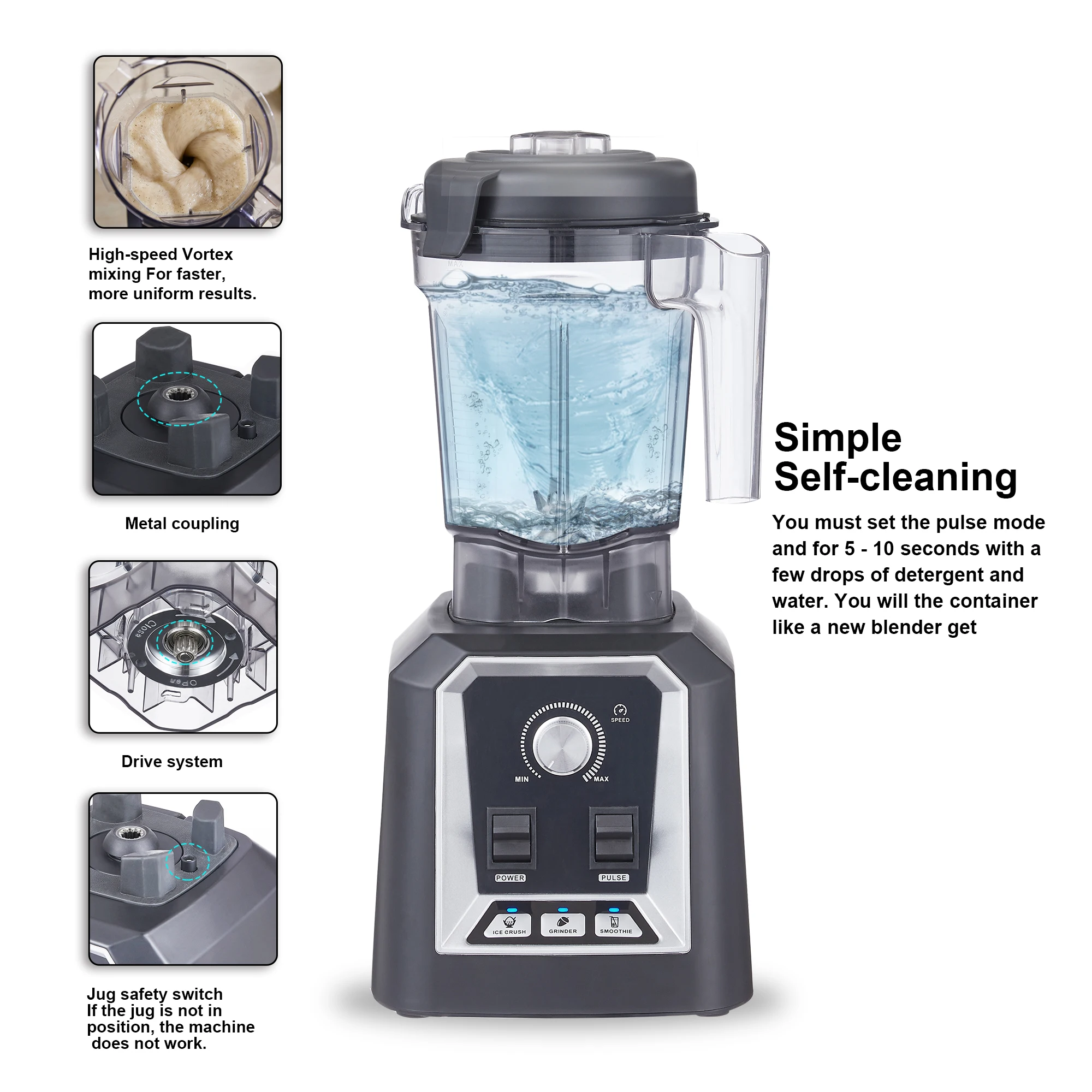 BioloMix Automatic Program Professional Kitchen Smoothie Blender BPA FREE 2L Low-profile Jar Food Mixer Juicer Ice Crusher BioloMix Automatic Program Professional Kitchen Smoothie Blender BPA FREE 2L Low-profile Jar Food Mixer Juicer Ice Crusher
