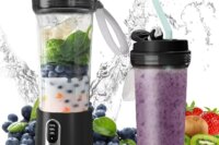 New 180W Portable Juicer Dual-use Juice Cup USB 4000mAh Battery Outdoor Fresh Fruit Blender 4 Blade Smoothie Juices Cup Blender
