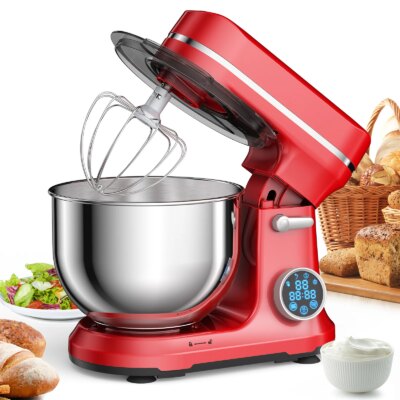 BioloMix Kitchen Food Stand Mixer, 1200W 11-Speeds DC Motor, Digital OLED Screen, Electric Food Mixer with Dough Hook, Whisk - Image 2
