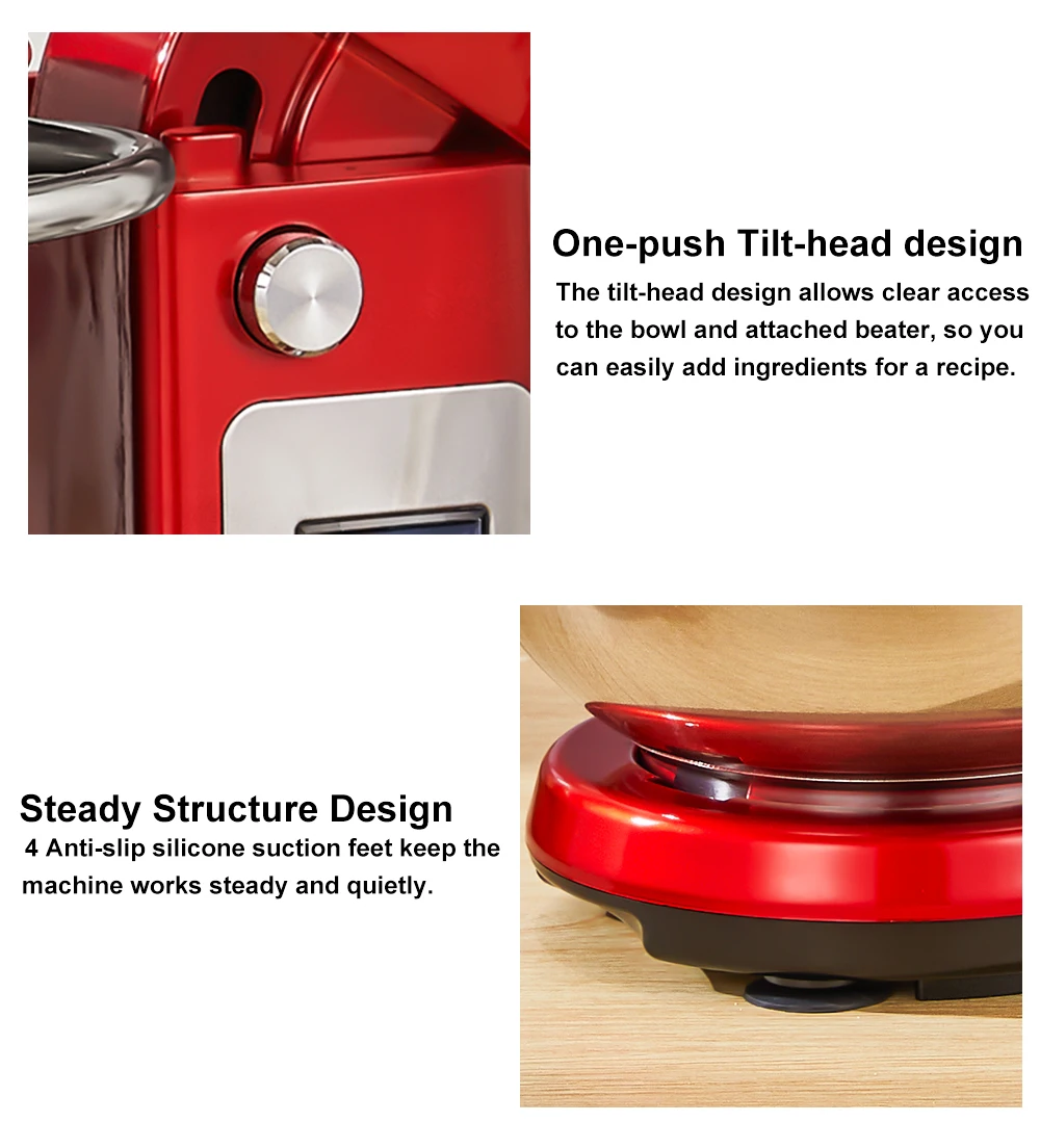 BioloMix Kitchen Food Stand Mixer, Blender, Quiet Motor, Cream Egg Whisk, Whip Dough Kneader, 6-Speed, 1200 W, 6 L, DC BioloMix Kitchen Food Stand Mixer, Blender, Quiet Motor, Cream Egg Whisk, Whip Dough Kneader, 6-Speed, 1200 W, 6 L, DC