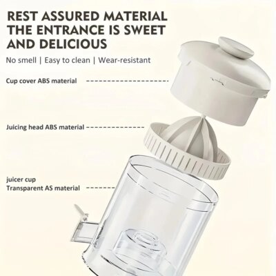 Home Travel 1500mAh Rechargeable Juicer For Lemon Orange Citrus 45W  Wireless Blender Automatic Separation Raw Electric Juicer - Image 4