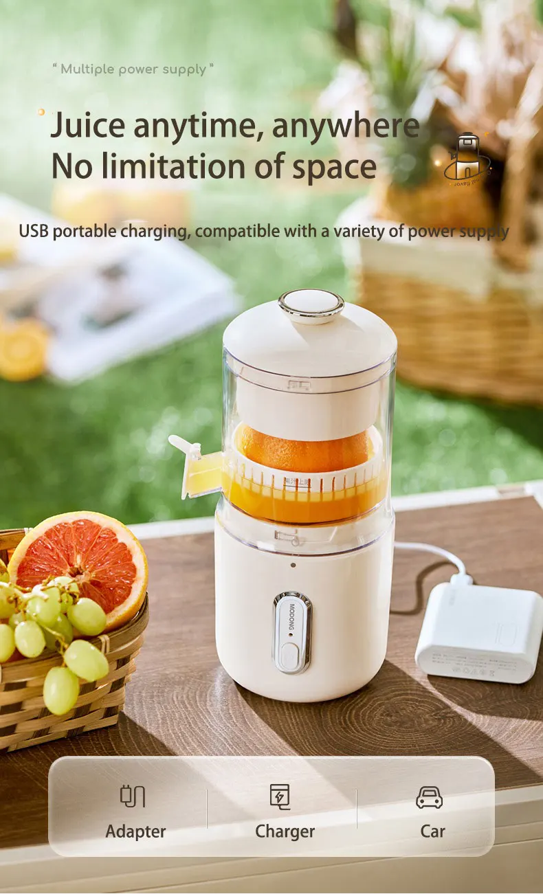 Home Travel 1500mAh Rechargeable Juicer For Lemon Orange Citrus 45W  Wireless Blender Automatic Separation Raw Electric Juicer