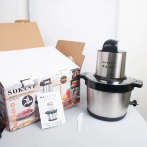Houselin Meat Grinder Electric, Food Processor 6.5L Stainless Steel Meat Blender Food Chopper for Meat, Vegetables, Nuts - Image 5
