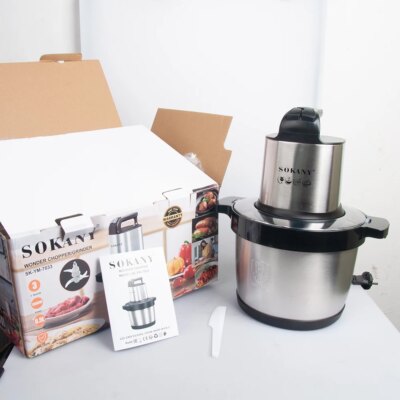 Houselin Meat Grinder Electric, Food Processor 6.5L Stainless Steel Meat Blender Food Chopper for Meat, Vegetables, Nuts - Image 5