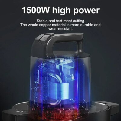 Houselin Meat Grinder Electric, Food Processor 6.5L Stainless Steel Meat Blender Food Chopper for Meat, Vegetables, Nuts - Image 3
