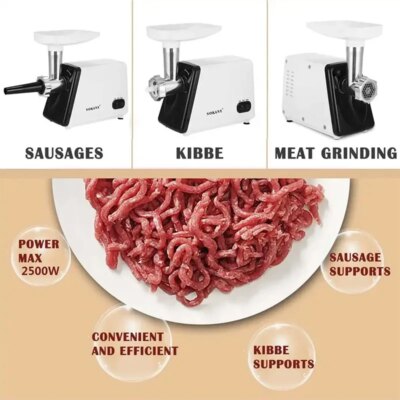 2500W Stainless Steel Kitchen Meat Grinders Business Home Dumpling Stuffing Vegetable Crusher Meat Mincer Stuffing Machine - Image 3