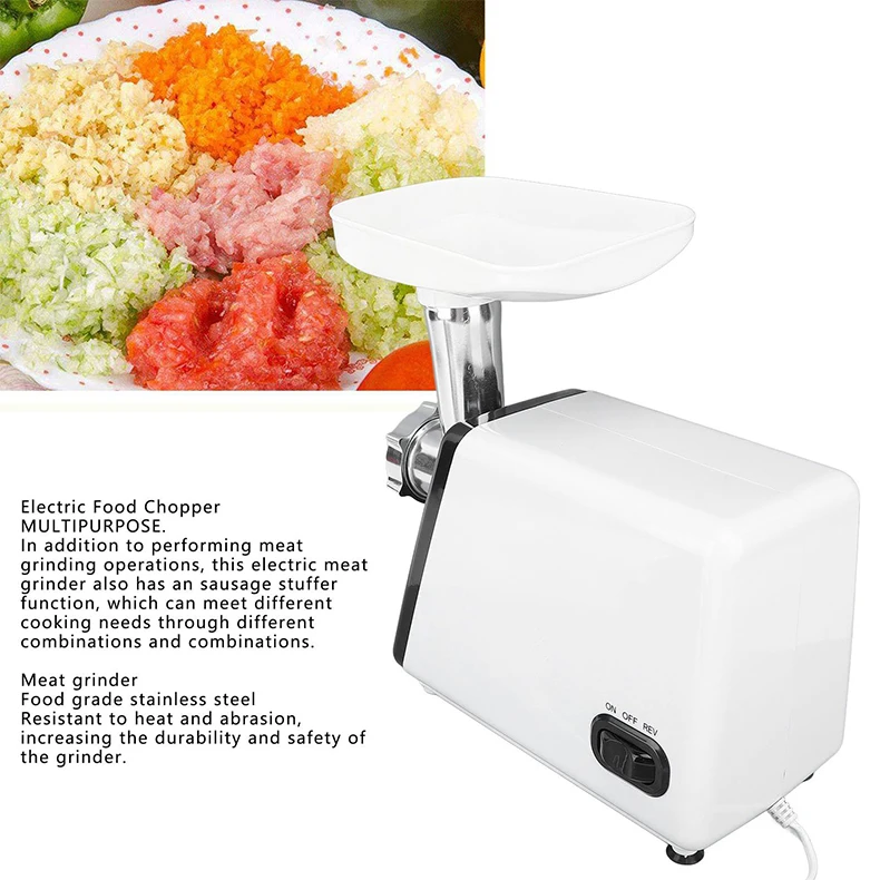 2500W Stainless Steel Kitchen Meat Grinders Business Home Dumpling Stuffing Vegetable Crusher Meat Mincer Stuffing Machine