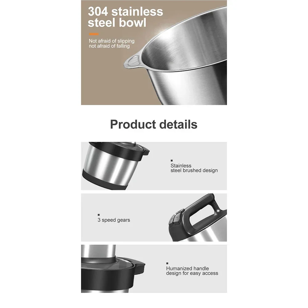 Food Chopper, 6.5L Food Processor 1500W Electric Meat Grinder, for Kitchen, Vegetable, Onion, Garlic, Salad, Baby Food, Nuts