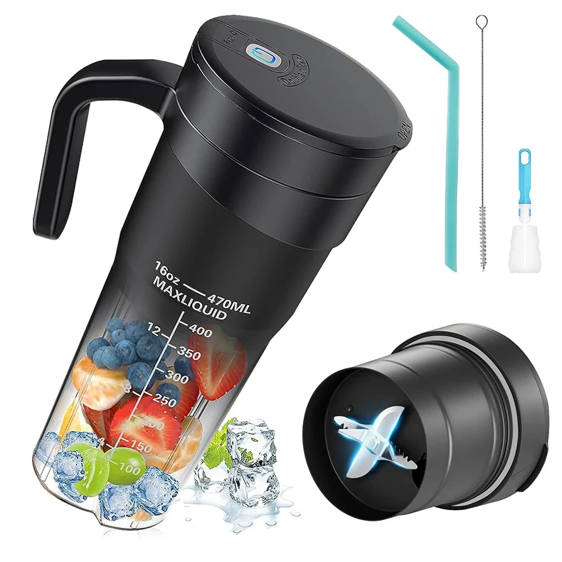 Portable Fruit Juicer 6 sharp Blades Rechargeable Personal Multifunctional Handheld Mini Blender Cup for Shakes and Smoothies Portable Fruit Juicer 6 sharp Blades Rechargeable Personal Multifunctional Handheld Mini Blender Cup for Shakes and Smoothies