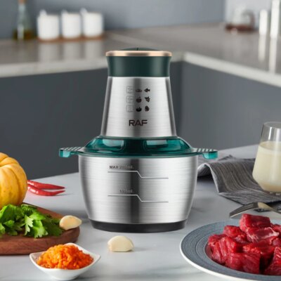 Electric Meat Mincer Grinder Stainless Steel Chopper 2L Food Processor Garlic Mud Maker Blender Large Capacity Kitchen Utensils - Image 5