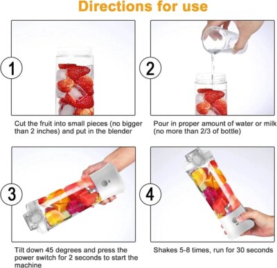 Zai Xiao Portable blender mixer 600ML Electric Juicer Fruit Mini Blender 6 Blades For Shakes and Smoothies Juicer Sport Outdoor - Image 5