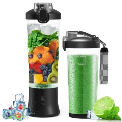 Zai Xiao Portable blender mixer 600ML Electric Juicer Fruit Mini Blender 6 Blades For Shakes and Smoothies Juicer Sport Outdoor