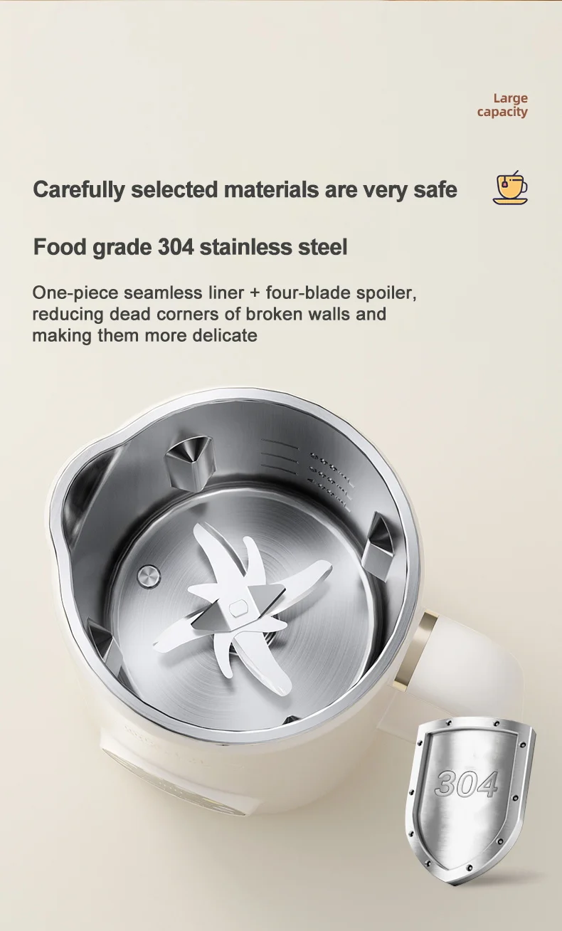 Intelligent Soybean Milk Machine Electric Soybean Filter-free Soy Milk Maker  Mixer Food Blender Maker Rice Paste Maker Kettle