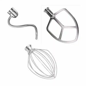 For Kitchenaid 6 Quart Mixer Aid Attachment Parts AccessoriesStand Mixer Wire Whip& Dough Hook&Mixer Aid Paddle - Image 5