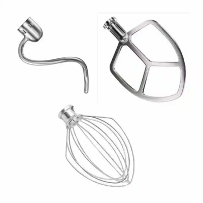 For Kitchenaid 6 Quart Mixer Aid Attachment Parts AccessoriesStand Mixer Wire Whip& Dough Hook&Mixer Aid Paddle - Image 5