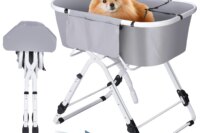 Household Foldable Dog and Cat Bath Basin Adjustable Height Pet Bath Tub Available Indoors and Outdoors Portable Dog Bath