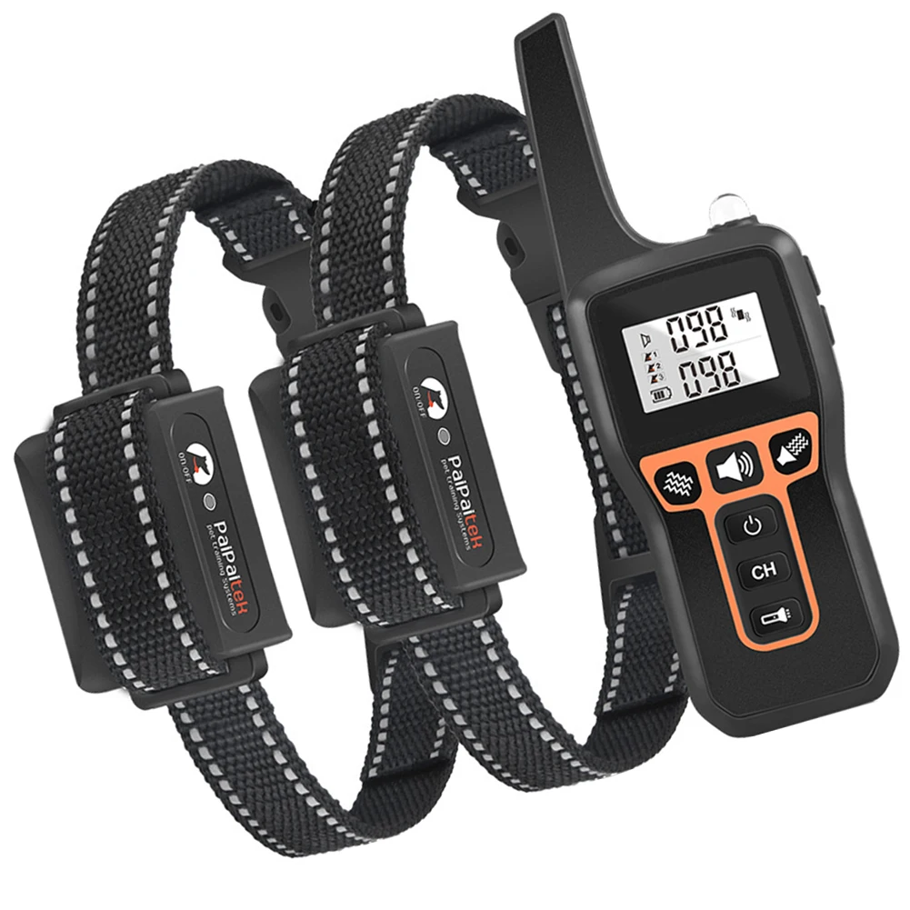 Pet Dog Training E-Collar Waterproof Anti Barking Training Collar Rechargeable Remote Control Vibration Sound for All Size Dogs