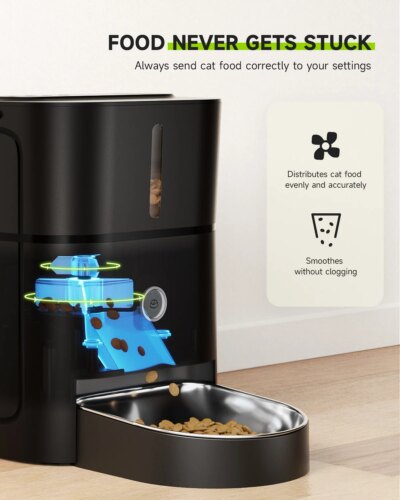 APETDOLA Automatic Cat Feeder Pet Smart Cat Food Dispenser Remote Control WiFi Button Timed Feeders For Cats Dog Accessories - Image 3
