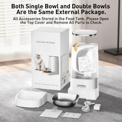 ROJECO Automatic Cat Feeder Pet Smart WiFi Cat Food Kibble Dispenser Remote Control Auto Feeder For Cat Dog Dry Food Accessories - Image 6