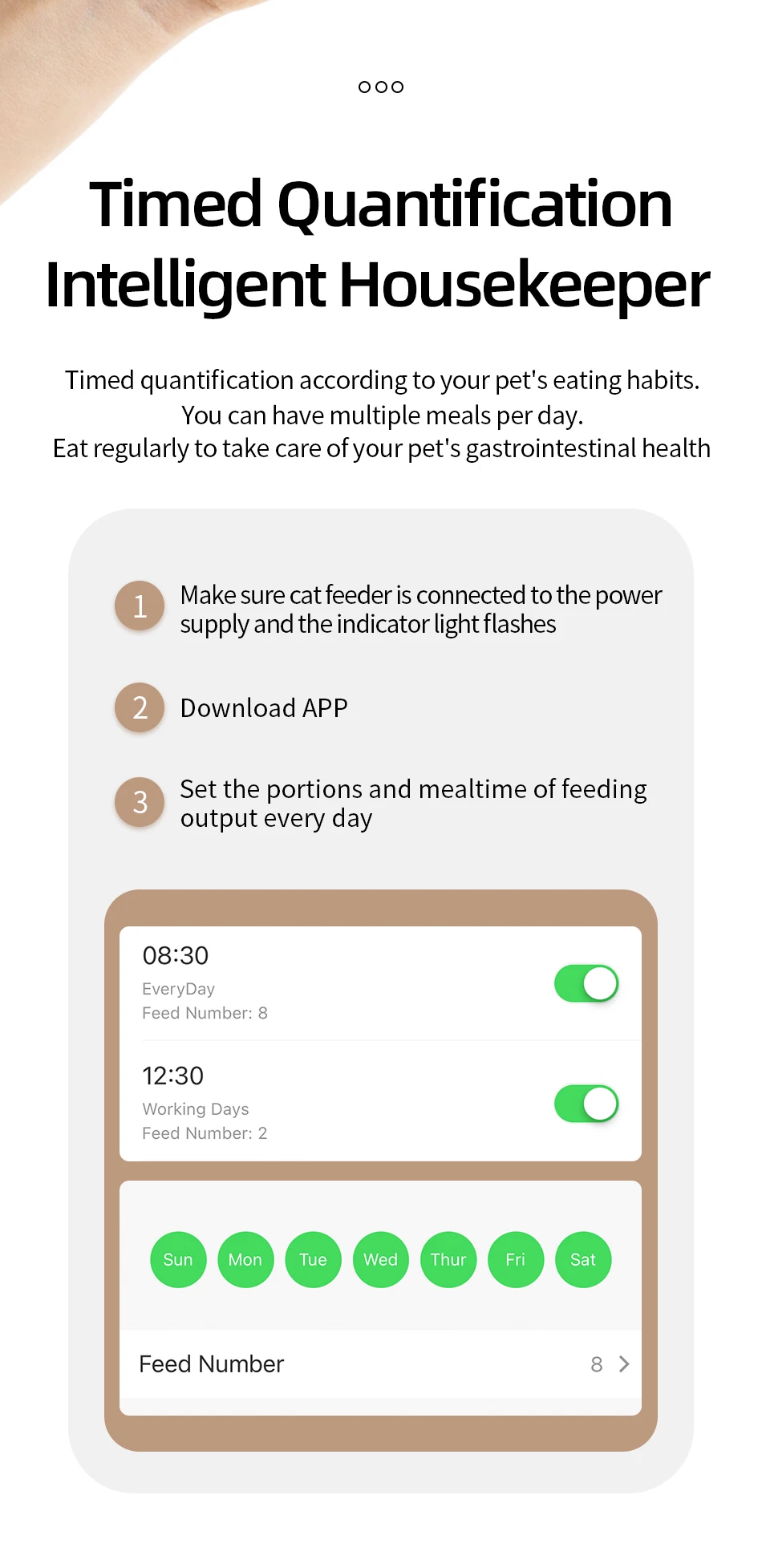 ROJECO Automatic Cat Feeder Pet Smart WiFi Cat Food Kibble Dispenser Remote Control Auto Feeder For Cat Dog Dry Food Accessories ROJECO Automatic Cat Feeder Pet Smart WiFi Cat Food Kibble Dispenser Remote Control Auto Feeder For Cat Dog Dry Food Accessories