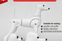 Pet Groomer Fake Dog Model New Three-In-One Model Teddy Ram Poodle Shape Head Practice Fake Hair