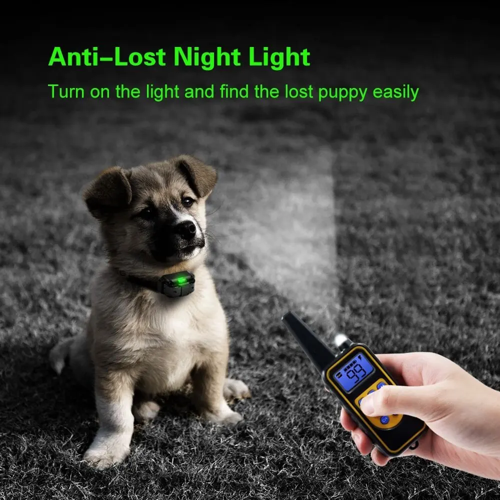 Electric Dog Training Collar Waterproof Dog Bark Collar Pet With Remote Control Rechargeable Anti Barking Device All Dogs Size