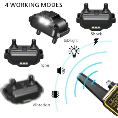 Electric Dog Training Collar Waterproof Dog Bark Collar Pet With Remote Control Rechargeable Anti Barking Device All Dogs Size - Image 2