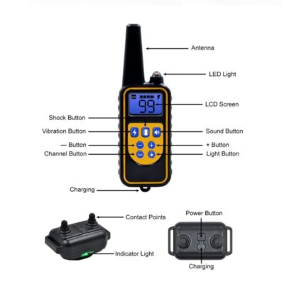 Electric Dog Training Collar Waterproof Dog Bark Collar Pet With Remote Control Rechargeable Anti Barking Device All Dogs Size - Image 6