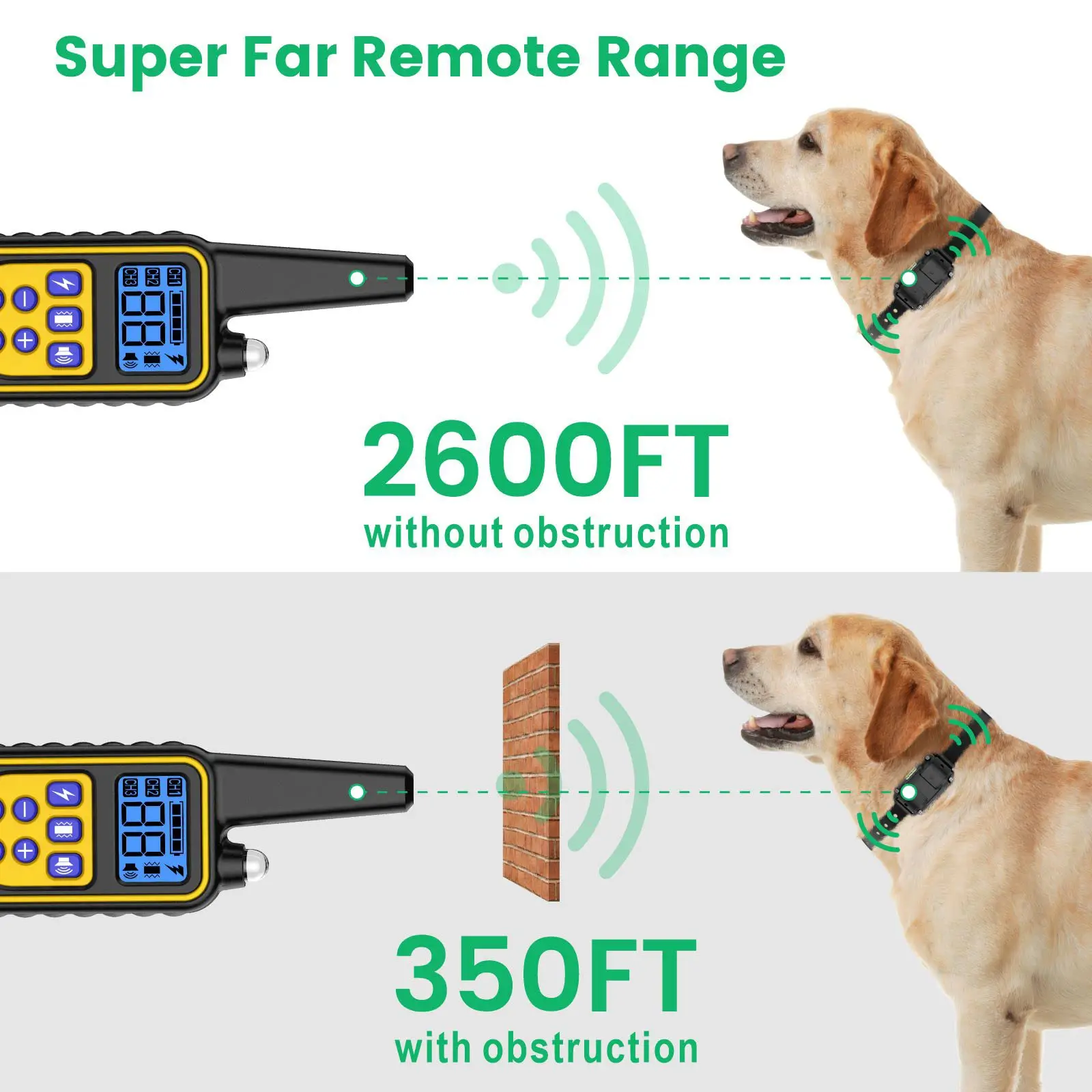 Electric Dog Training Collar Waterproof Dog Bark Collar Pet With Remote Control Rechargeable Anti Barking Device All Dogs Size