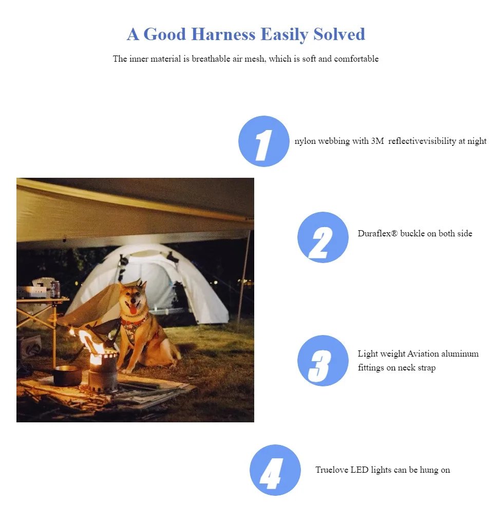 Truelove Pet Harness Small Medium Large Split Dog Fashion Outdoor Dropshipping Truelove Pet Harness Small Medium Large Split Dog Fashion Outdoor Dropshipping