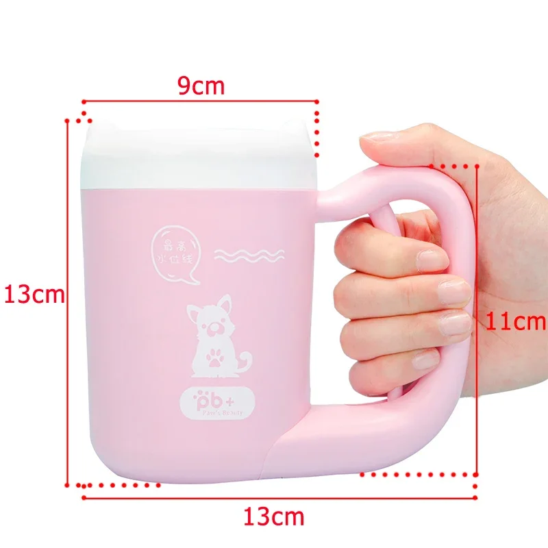 Outdoor Portable Pet Dog Paw Cleaner Cup Soft Silicone Foot Washer Clean Dog Paws One Click Manual Quick Feet Wash Cleaner