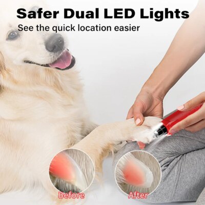 Dog Nail Grinder Dustproof with 2 LED Light - Super Quiet Powerful 6-Speed Nail Trimmer File for Small Medium Large Dogs dog acc - Image 3