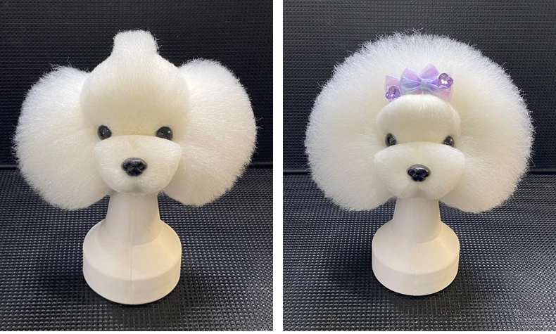 Pet simulated head hair fake dog head model beautician practice cutting dog hair dog body Wig Pet Grooming Trimming Practice