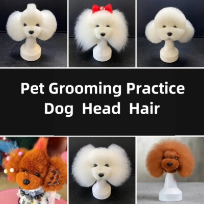 Pet simulated head hair fake dog head model beautician practice cutting dog hair dog body Wig Pet Grooming Trimming Practice - Image 5