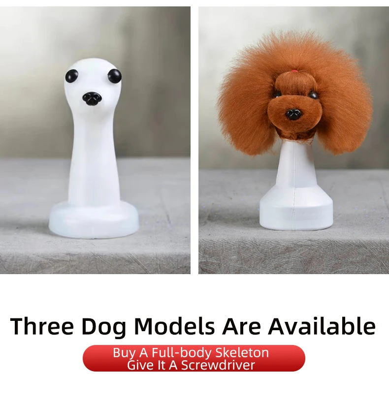 Pet simulation hair only beauty fake Beautician practice dog standard poodle whole body fake hair Must be used with skeleton