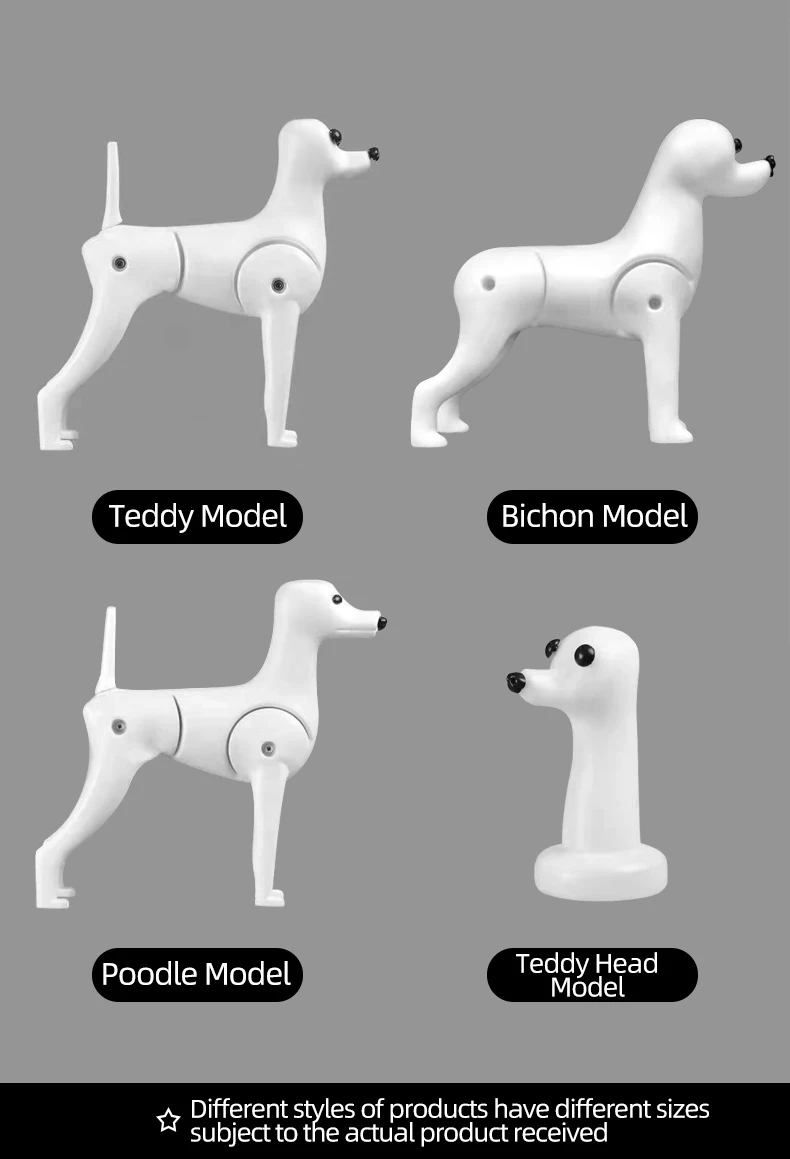 Pet simulation hair only beauty fake Beautician practice dog standard poodle whole body fake hair Must be used with skeleton