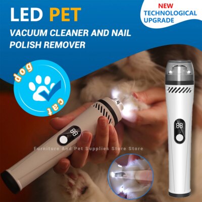 Electric Dog Nail Clippers for Dog Nail Grinders Rechargeable USB Charging LED Light Pet Quiet Cat Paws Nail Grooming Supplies