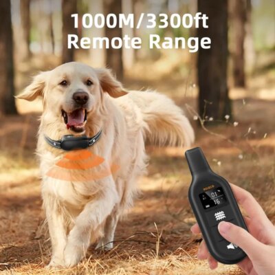 ROJECO Electric Dog Training Collar Digital Rechargeable Remote Control IPX7 Waterproof Vibrator Pet Dog Bark Stop Shock Collar - Image 3