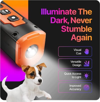 Pet Dog Repeller Ultrasonic Dog Training Device Rechargeable Anti Dog Bark Deterrent Device With LED Flashlight - Image 4