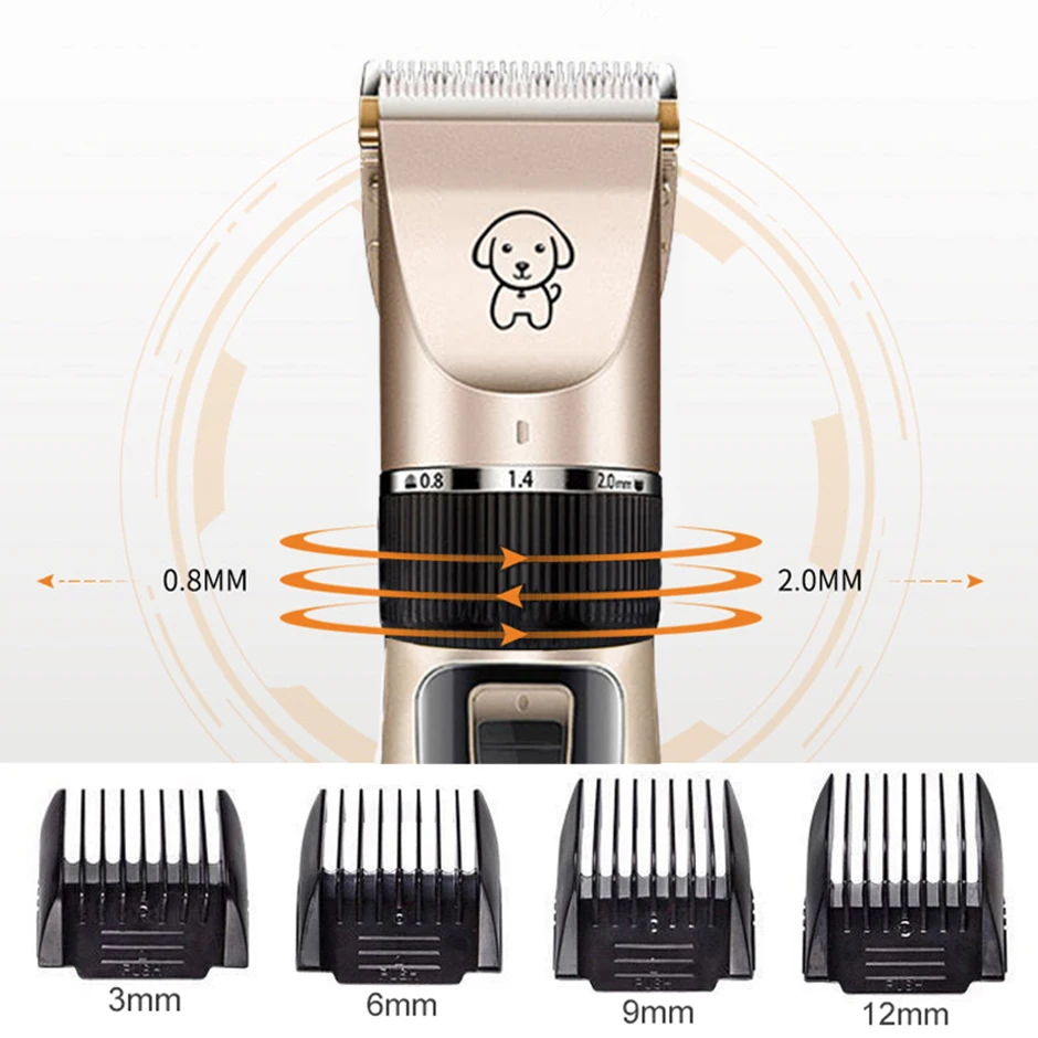 Professional Dog Hair Clipper All Metal Rechargeable Pet Trimmer Cat Shaver Cutting Machine Puppy Grooming Haircut Low Noice